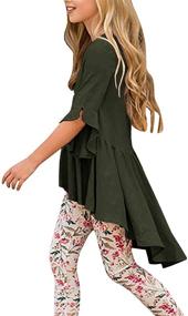 img 1 attached to 👚 Caitefaso Girls' Clothing: Summer Ruffle Blouses and Shirts