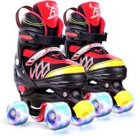 mixhomic adjustable roller skates for boys and girls, kids roller skates adjustable size, adjustable roller skates for kids with 4 light up wheels, perfect children's rollerskates for beginners logo