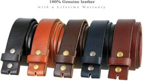 img 2 attached to Refined BS040 Vintage Grain Leather Strap: The Perfect Men's Belt Accessory