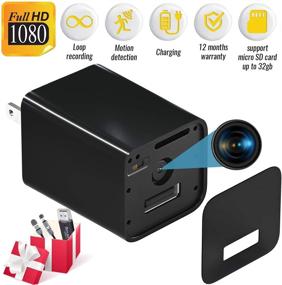 img 3 attached to 🔌 Premium 1080P HD Spy Camera USB Wall Charger - Hidden Cameras Bundle - Top USB Mini Spy Camera Charger with Video Recording for Home Security System - Motion Detector Nanny Cam - No Wi-Fi