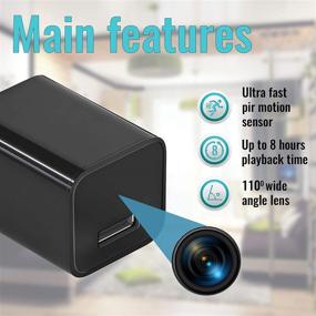 img 2 attached to 🔌 Premium 1080P HD Spy Camera USB Wall Charger - Hidden Cameras Bundle - Top USB Mini Spy Camera Charger with Video Recording for Home Security System - Motion Detector Nanny Cam - No Wi-Fi