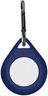 🔵 navy blue airtag phone finder case with anti-scratch protective skin cover and key ring - keychain accessory for airtags finder logo