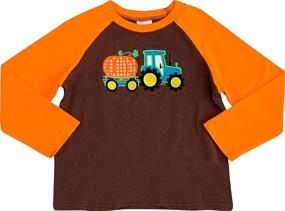 img 1 attached to Boutique Little Thanksgiving Turkey Stripes Boys' Clothing