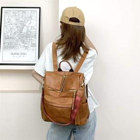 img 2 attached to Backpack Leather Shoulder Fashion Satchel Women's Handbags & Wallets and Fashion Backpacks