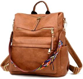 img 3 attached to Backpack Leather Shoulder Fashion Satchel Women's Handbags & Wallets and Fashion Backpacks