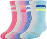 🧦 6-pack of gold toe girls sport stripe crew socks logo