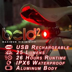 img 1 attached to USB Rechargeable Bike Tail Light: 26 Hours of Super Bright LED Illumination, 3 Light Modes for Mountain Bikes, Road Bicycles, Backpacks - Waterproof & Easy Installation