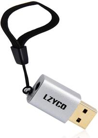 img 4 attached to 🔌 LZYCO USB to Audio Jack Adapter | External Sound Card with Integrated Audio Out & Microphone In | 3.5mm Aux TRRS Jack | Silver