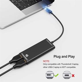 img 1 attached to 🔌 [Certified] Thunderbolt 3 Dual HDMI Display Adapter by CableCreation - Supports Two HDMI 2.0 Monitors at 4K@60Hz, 40Gbps - Compatible with Mac and Select Windows Systems