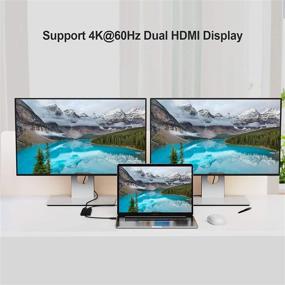 img 3 attached to 🔌 [Сертифицированный] Адаптер Thunderbolt 3 Dual HDMI Display от CableCreation - поддерживает два монитора HDMI 2.0 с разрешением 4K@60Hz, 40Gbps - совместим с Mac и некоторыми системами Windows.