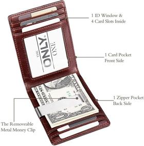 img 2 attached to 👔 Stylish & Compact Leather Pocket Bifold Wallet for Men - A Must-Have Minimalist Accessory