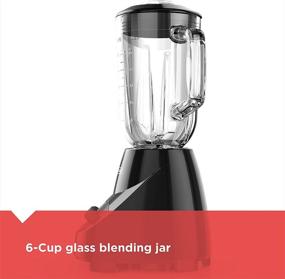 img 1 attached to 🍹 BLACK+DECKER Countertop Blender: 10-Speed 5-Cup Glass Jar Blender, Black (BL2010BG)