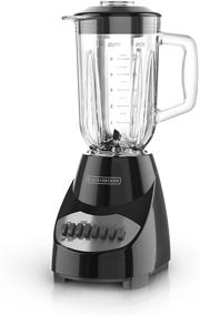 img 4 attached to 🍹 BLACK+DECKER Countertop Blender: 10-Speed 5-Cup Glass Jar Blender, Black (BL2010BG)