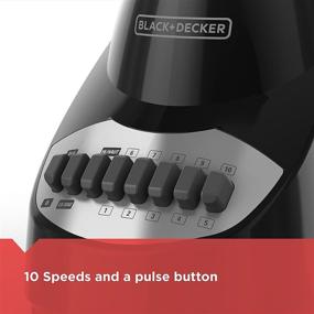 img 3 attached to 🍹 BLACK+DECKER Countertop Blender: 10-Speed 5-Cup Glass Jar Blender, Black (BL2010BG)