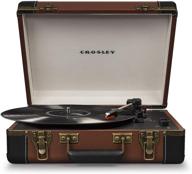 🎵 crosley cr6019d-br executive portable usb turntable with bluetooth in brown - enhanced for seo logo