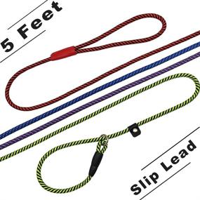 img 2 attached to MayPaw Colorful Adjustable Training 5Ft Purple