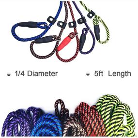 img 1 attached to MayPaw Colorful Adjustable Training 5Ft Purple