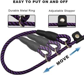 img 3 attached to MayPaw Colorful Adjustable Training 5Ft Purple
