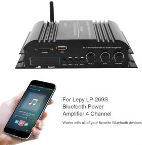 img 1 attached to 🔊 Tangxi Lepy Hi-Fi Stereo Home Audio Amplifier: 4-Channel 180w Bluetooth Power Amplifier for Car Vehicle Booster