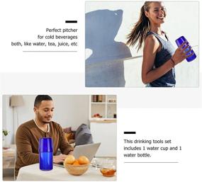 img 3 attached to 🥤 Cabilock Bedside Carafe Tumbler: The Perfect Midnight Food Service Solution