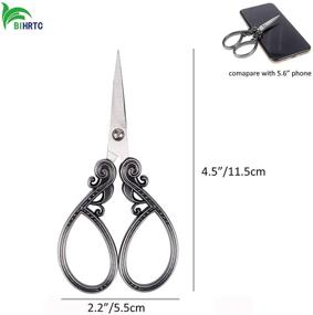 img 3 attached to BIHRTC Small Embroidery Sewing Scissors 4.5 Inch, Sharp Tailor Scissors for Dressmaking, Needlework, Crochet, and Craft Projects in Sewing Office and Art Work