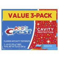 🦷 crest kid's cavity protection toothpaste (2+ years), sparkle fun, 4.6 oz (pack of 3) - ultimate dental care for children and toddlers logo