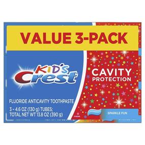 img 4 attached to 🦷 Crest Kid's Cavity Protection Toothpaste (2+ Years), Sparkle Fun, 4.6 Oz (Pack of 3) - Ultimate Dental Care for Children and Toddlers