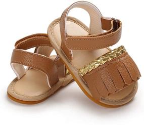 img 1 attached to Isbasic Leather Sandals: Premium Boys' Anti-Slip Slippers in Stylish Sandals