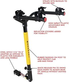 img 3 attached to MAXXHAUL 50025 Hitch Mounted 2-Bike Rack: Secure and Spacious - Holds up to 100 lbs!