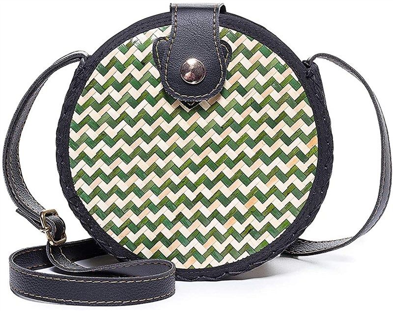 vintage crossbody joseko bamboo rattan 로고
