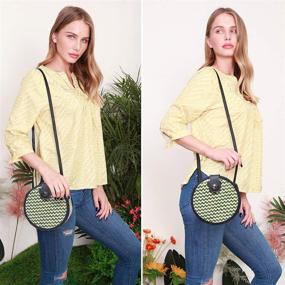 img 3 attached to 👜 JOSEKO Top Handle Straw Bag: Stylish Womens Handbag for Summer Beach Travels