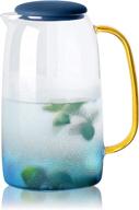 exquisite european glass pitcher with beautiful silicone overlay logo