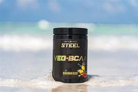 img 1 attached to 🌱 STEEL Добавки Veg - BCAA, Веганские BCAA, Без глютена, Повышенный рост мышц, Улучшенная выносливость и восстановление, Анаболический препарат, Без сои, 30 порций (Bohemian Bliss)