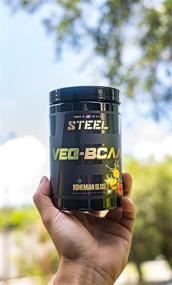 img 2 attached to 🌱 STEEL Добавки Veg - BCAA, Веганские BCAA, Без глютена, Повышенный рост мышц, Улучшенная выносливость и восстановление, Анаболический препарат, Без сои, 30 порций (Bohemian Bliss)