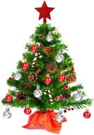 🎄 2ft mini christmas tree with 49pcs hanging ornaments – easy diy, perfect for indoor decorations and tabletop display logo