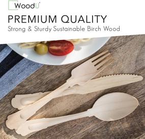 img 1 attached to 🍴 Elevate Your Culinary Experience with WoodU Elegant Biodegradable Wooden Forks