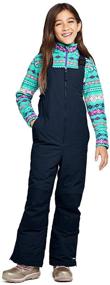 img 1 attached to Lands' End Kids Squall Waterproof Iron Knee Bib Snow Pants: Durable Protection for Active Kids