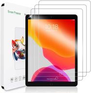 📱 sevrok ipad 9th generation screen protector 10.2" new 2021 [3 pack] - premium tempered glass, bubble-free, anti-scratch, apple pencil compatible - clear glass guard for ipad 2021 logo