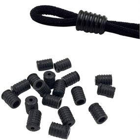 img 1 attached to 🧵 100pcs Cord Locks Silicone Toggles: Non Slip Adjusters for Drawstrings | Free Plastic Hoist & Copper Wire Threader | Perfect for Sewing Machine, DIY Cross Stitch