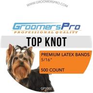 🐶 premium latex grooming bands for top knots and specialty bows - 500 count elastic rubber bands for dog hair styling: ideal for dogs, malteses, shih tzus, puppies, and yorkies logo