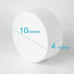 img 3 attached to 🍰 10x4 EPS Polystyrene Circle - Silverlake Foam Cake Dummy Disc for Baking, Crafting, Modeling, Art Projects, and Floral Arrangements - Ideal for Cake Display or DIY School and Home Projects