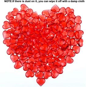 img 1 attached to 💎 Approximately 10.6OZ, 150pcs Red Acrylic Heart Vase Fillers Crystals Gems Rhinestones for Mother's Day, Valentine's Day, Wedding, Party, Engagement, Anniversary, Birthday, Christmas - DIY Table Scatter & Decor