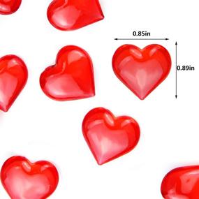 img 3 attached to 💎 Approximately 10.6OZ, 150pcs Red Acrylic Heart Vase Fillers Crystals Gems Rhinestones for Mother's Day, Valentine's Day, Wedding, Party, Engagement, Anniversary, Birthday, Christmas - DIY Table Scatter & Decor