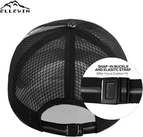 img 2 attached to ELLEWIN Unisex Breathable Full Mesh Baseball 🧢 Cap: Quick Dry, Lightweight Cooling Water Sports Hat