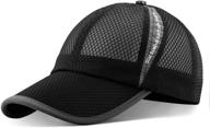 ellewin unisex breathable full mesh baseball 🧢 cap: quick dry, lightweight cooling water sports hat logo