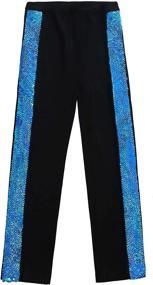 img 3 attached to Sparkling Flip Sequin Cotton Leggings 👖 for Girls, Sizes 4-14 Years - HH Family