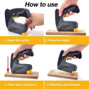 img 1 attached to 🔌 Uniteco Cordless Staple Gun: Efficient DIY Electric Stapler Tacker with Rechargeable USB Charger