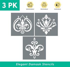 img 3 attached to Large Damask Stencil Fleur Lis