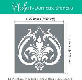 img 2 attached to Large Damask Stencil Fleur Lis