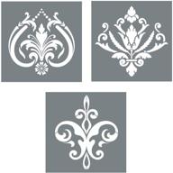 large damask stencil fleur lis logo